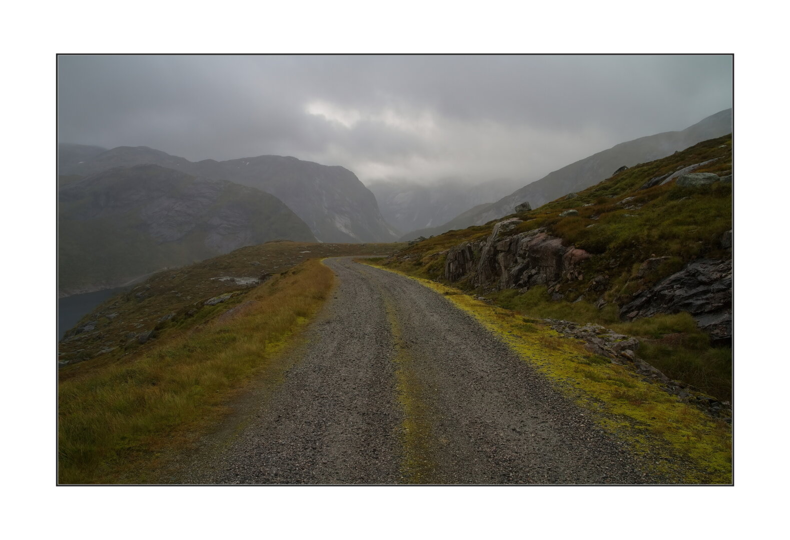 Mountains in the rain. Modalen, Norway