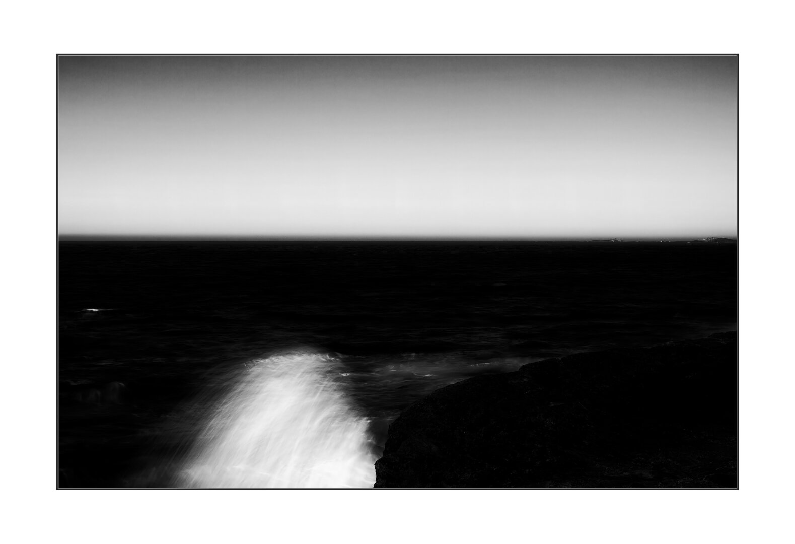 Just a little splash and the emptiness of ocean