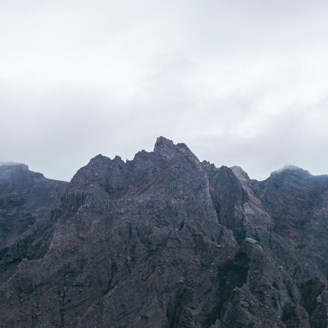 Picture of Sakurajima with a cloudy sky