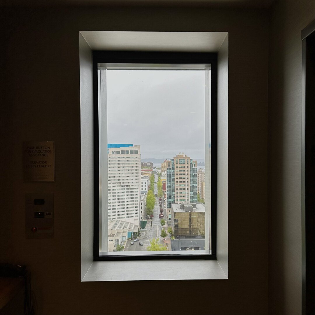 Tacoma, Washington viewed from the 23rd floor of the Marriott looking west