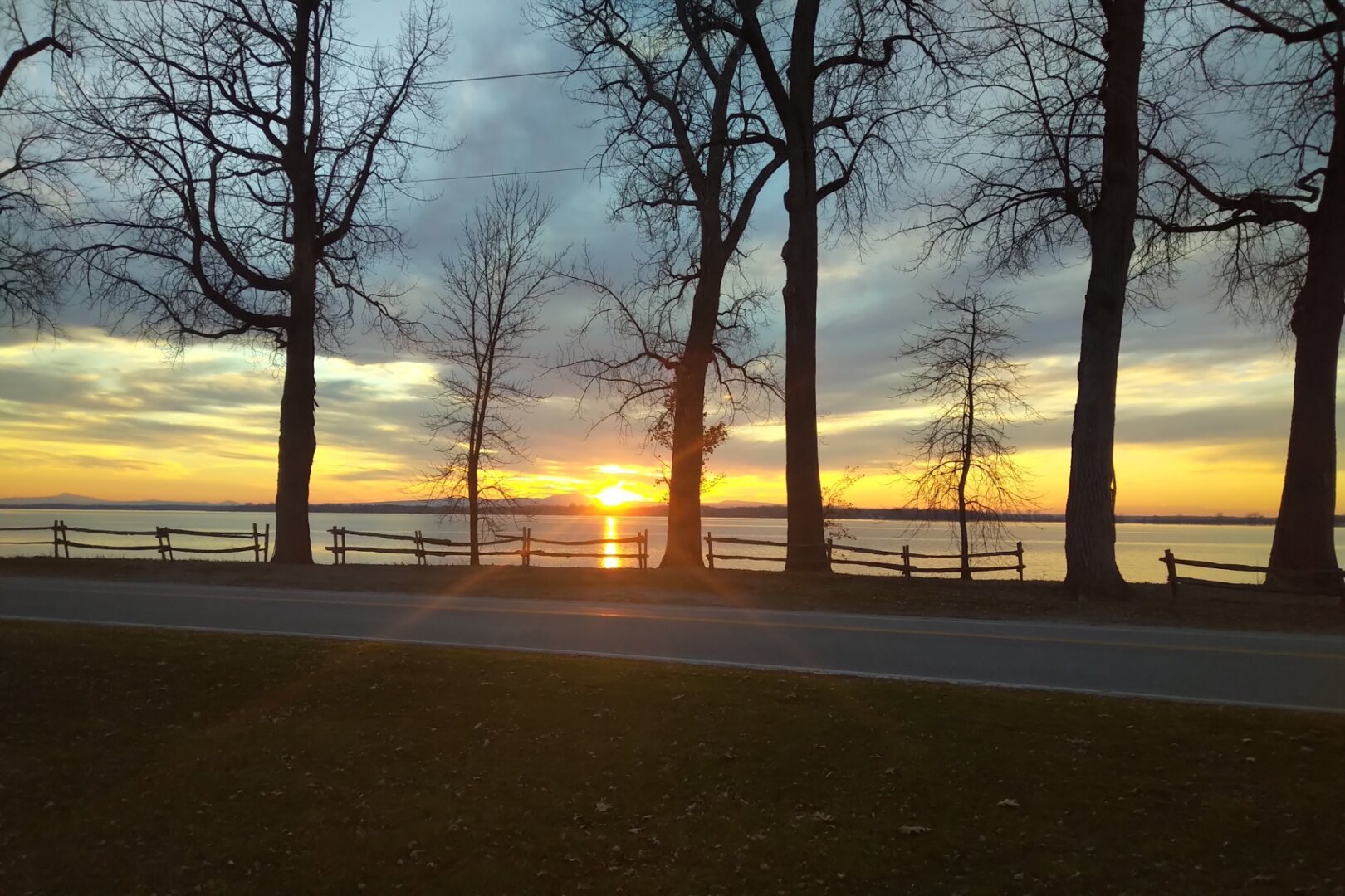 Sunset over Lake Champlain