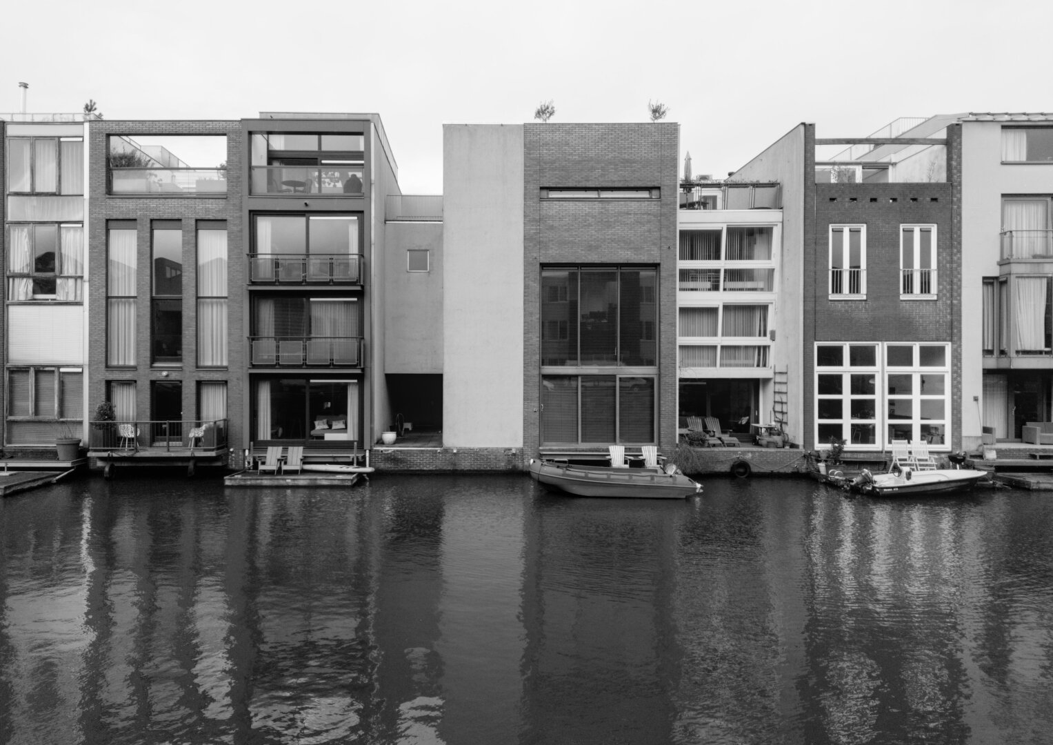 Residential blocks at the Eastern Docklands in Amsterdam