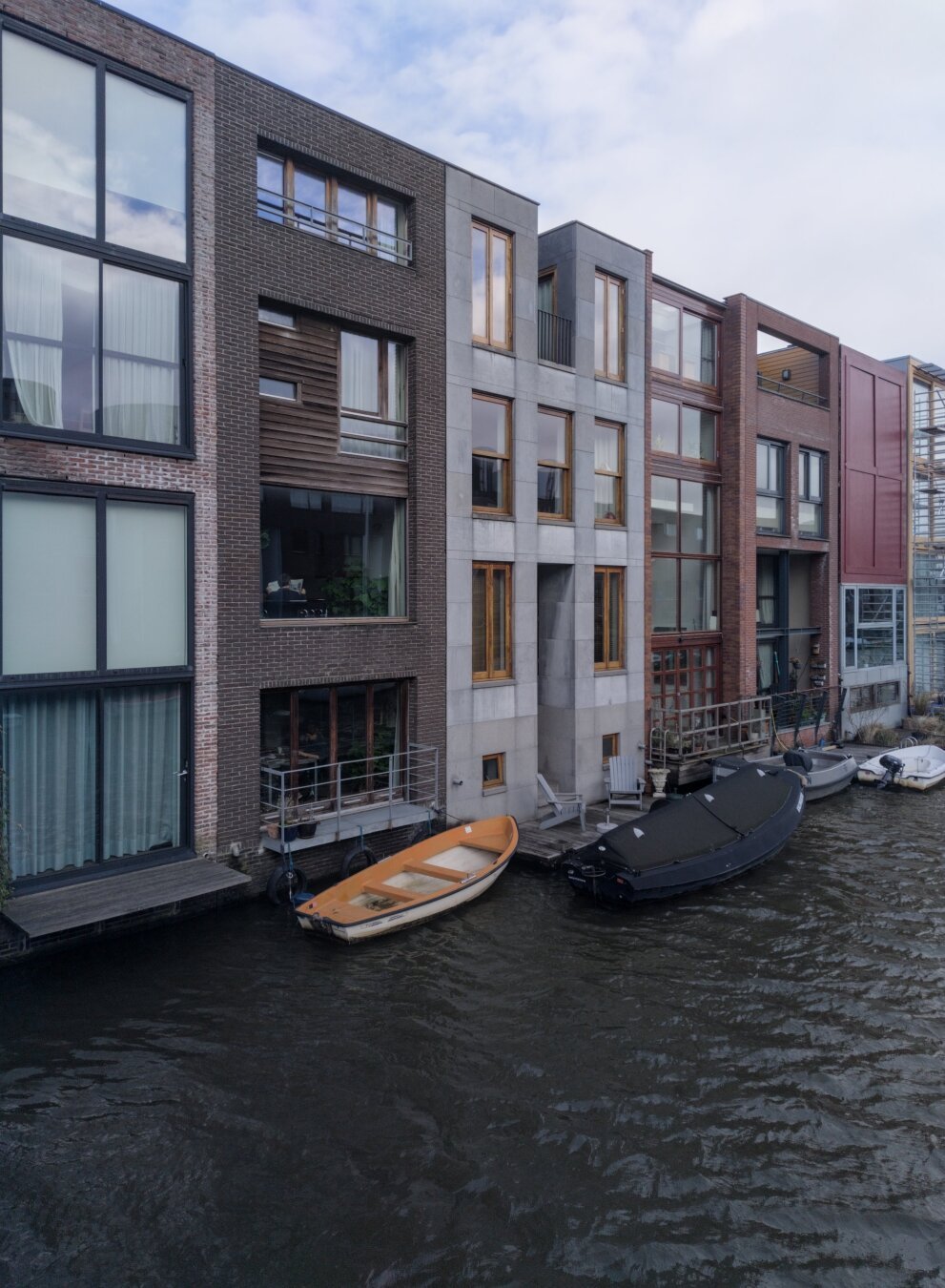 Residential blocks at the Eastern Docklands in Amsterdam