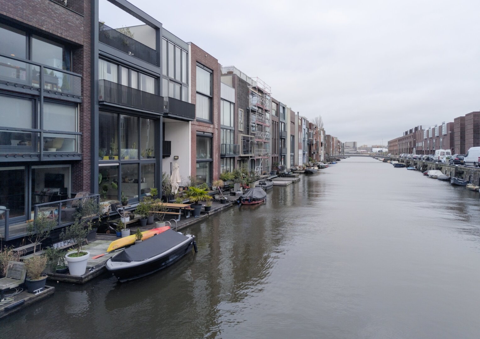 Residential blocks at the Eastern Docklands in Amsterdam