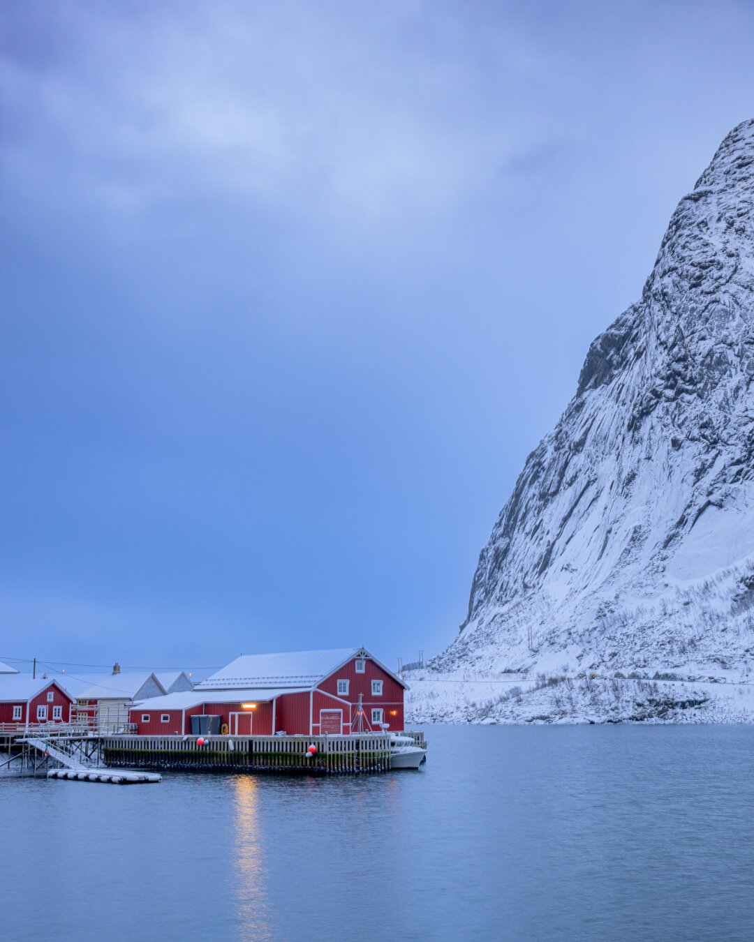 A fisherman's hut on a fjord in the north of Norway