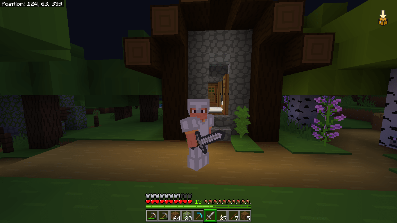 I have got complete iron armour, iron sword and iron pickaxe.

BTW i play it via mcpe launcher on my MX install