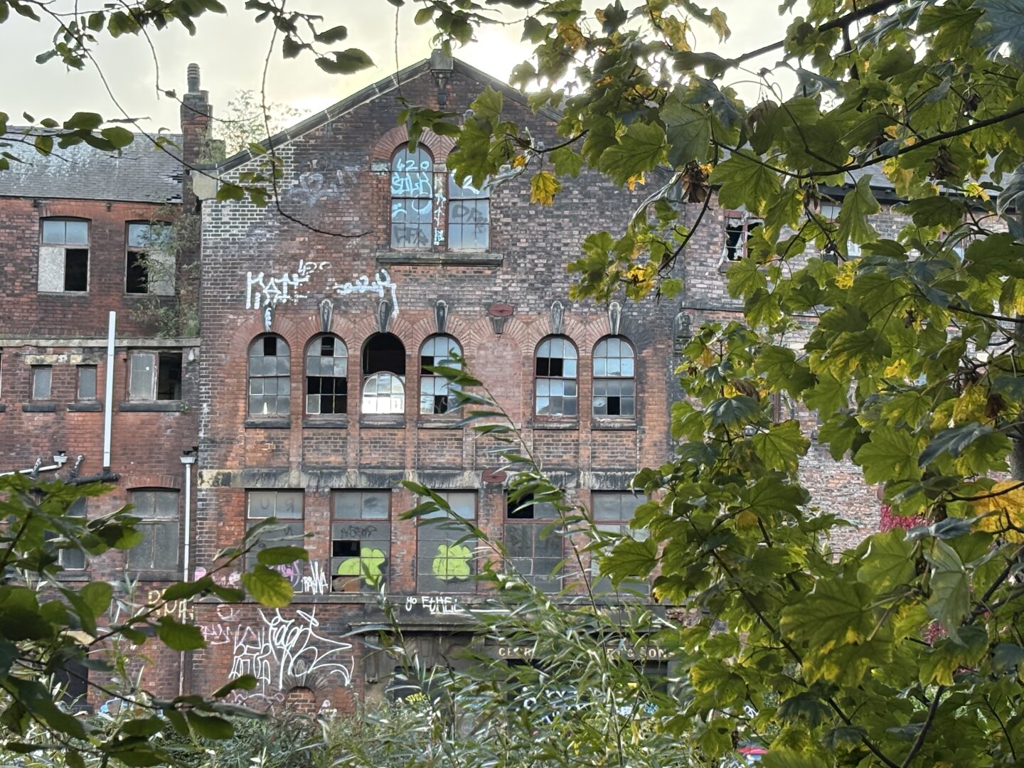 Old building with broken windows