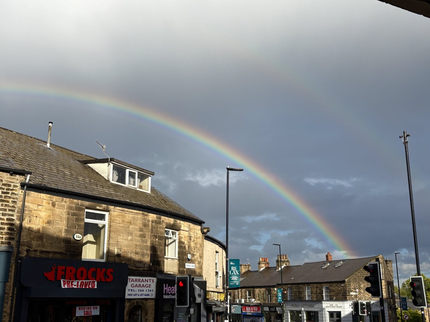 Picture of a rainbow in the sky