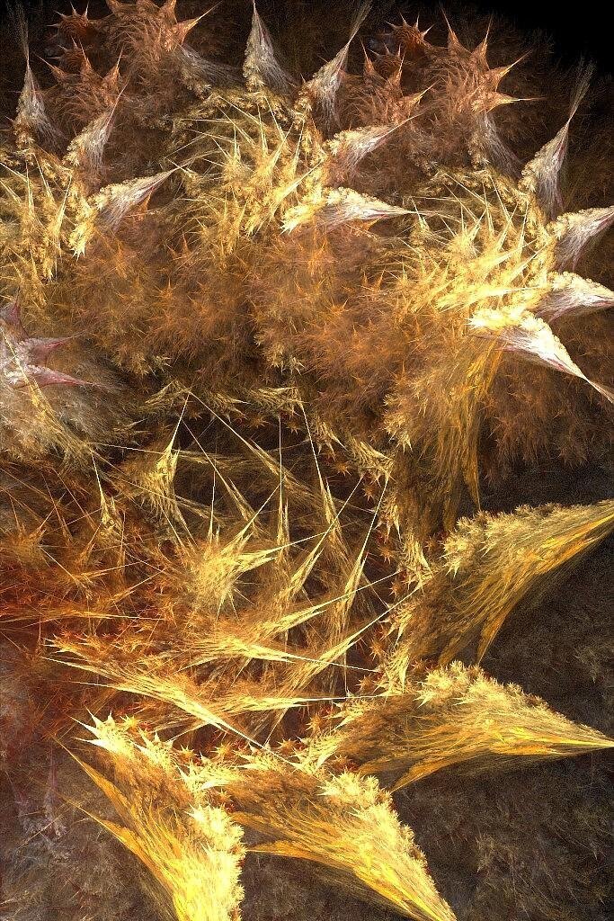 A fractal flower with sharp spiky petals.