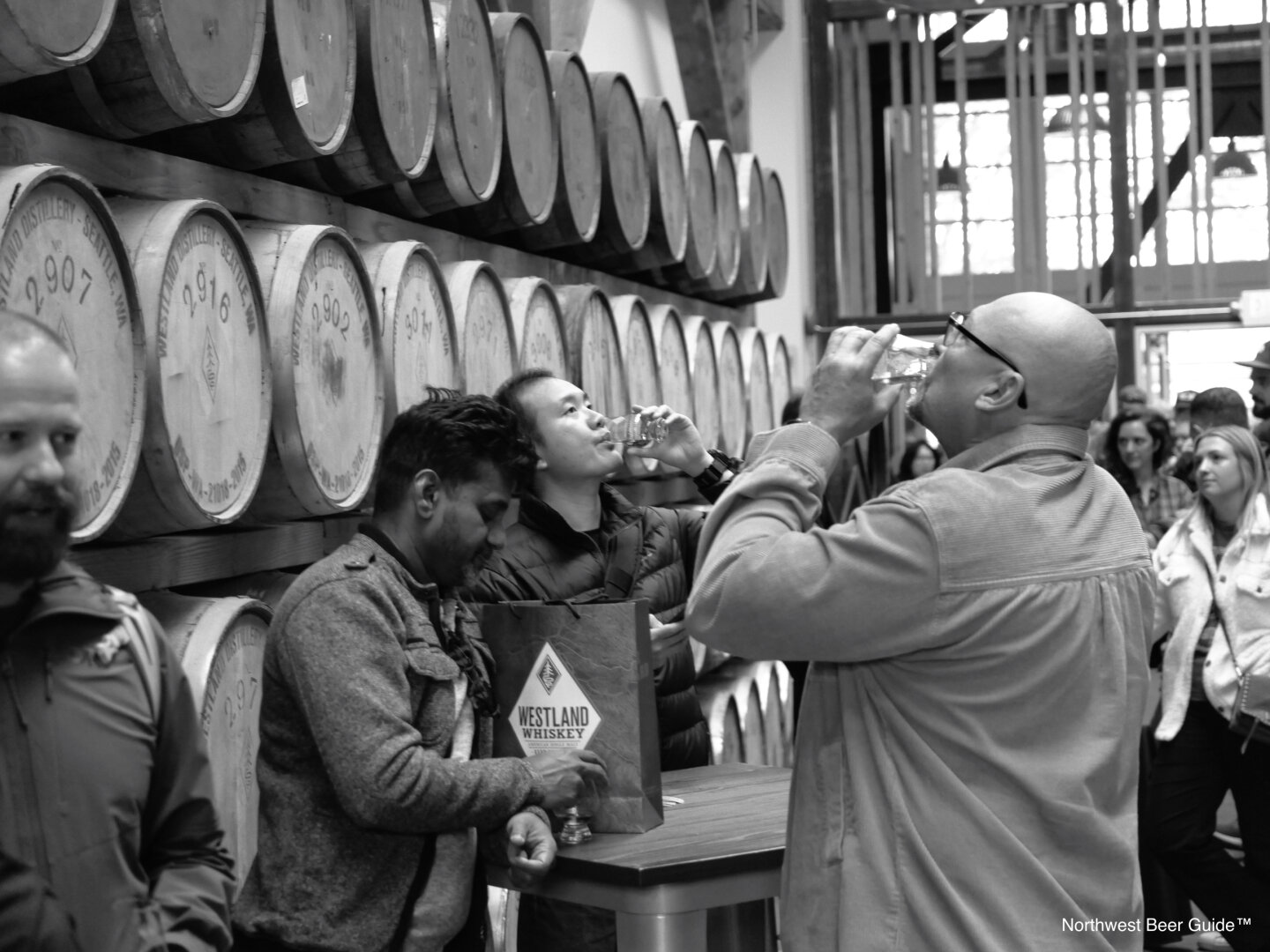 Yesterday, underneath a pearly sky with the promise of rain later, we waited in line for our chance to try something special at #westlandseattle - #westlandwhiskey's Garryana 10th Edition. Aged for 10-years, this celebrates an achievement at the distillery, their first 10-year-old single malt whiskey.
Inviting the public to attend (via online RSVP), approximately 1,000 guests committed to attending, to sipping, shopping (pssst, including hats and bags), and above all celebrating with the staff at Westland Whiskey.
During our visit, we enjoyed the opportunity to enjoy other Garryana editions, each unique with the help of people like Master Distiller (Tyler Pederson, slide 8), Master Blender (Shane Armstrong, slide 7), and the staff at the distillery. Truly, despite the kinetic nature of the event, we made the time to savor every sample by sip and by smell.
Besides samples of Westland Whiskey, there was an opportunity to enjoy breakfast, courtesy several food trucks, like this duo of scr