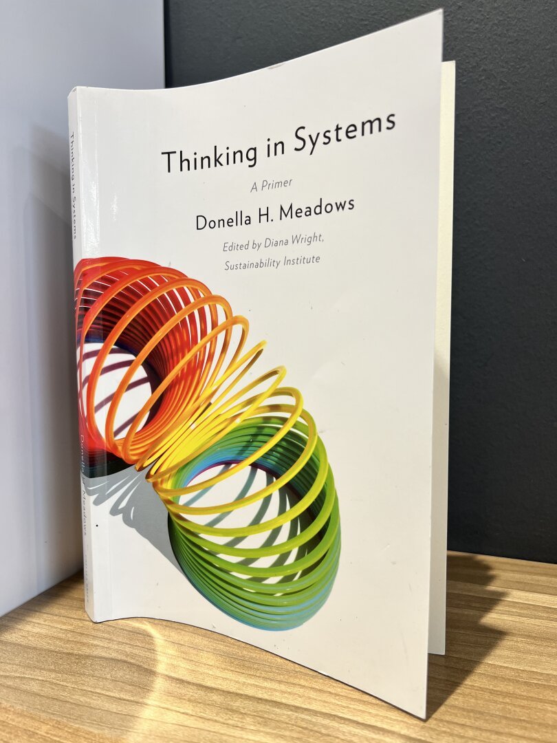 A picture of the Thinking in Systems book.