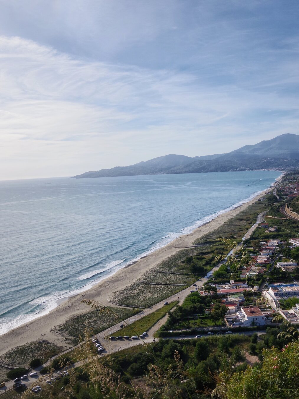 View of the coastline of Ascea Marina