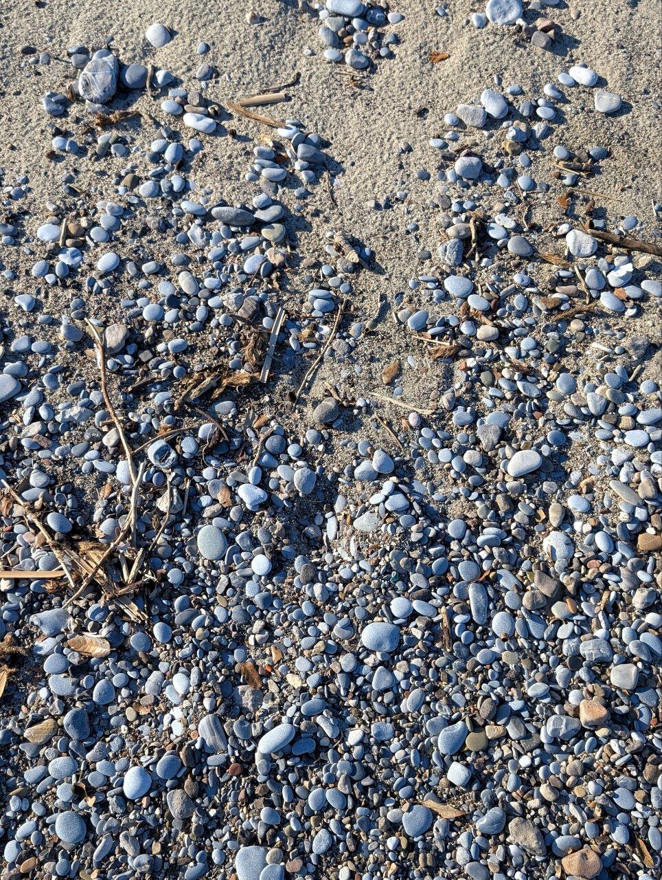 Colorful stones on the beach.