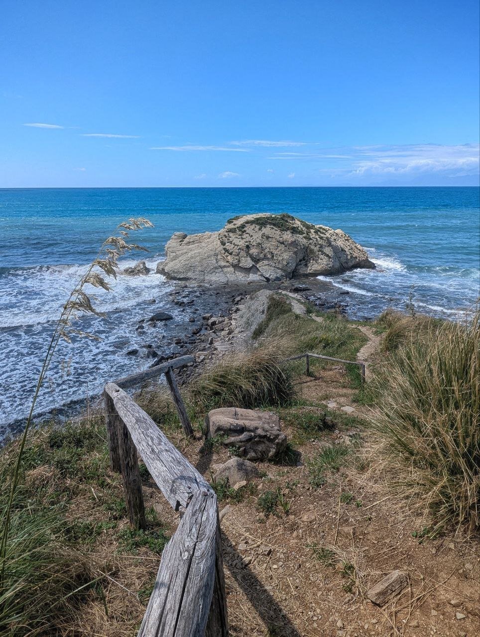 Path by the sea leading to the Trentova rock, Agropoli.