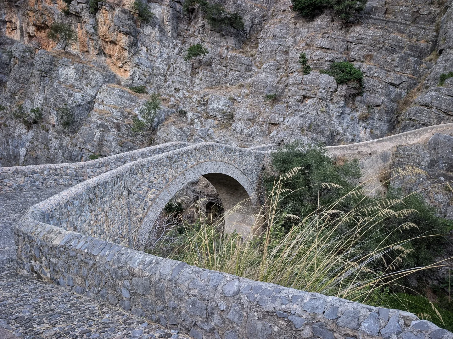 The Devil's Bridge in Civita, a stone structure that rises 260 metres above sea level, on the Raganello river