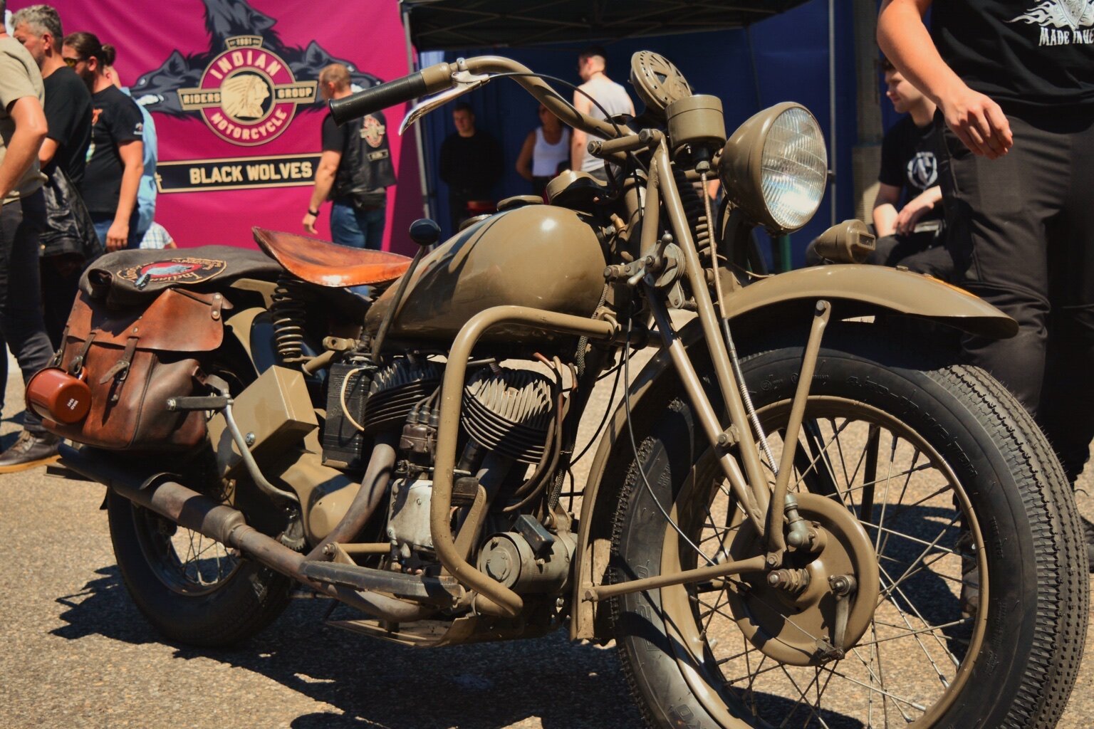 And old restaurated Indian Motorcycle. Indian Chief