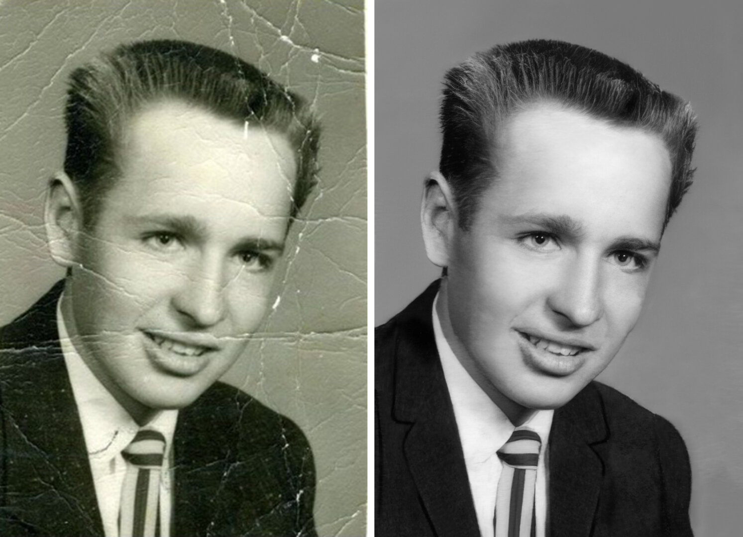 Repair damaged old photo.