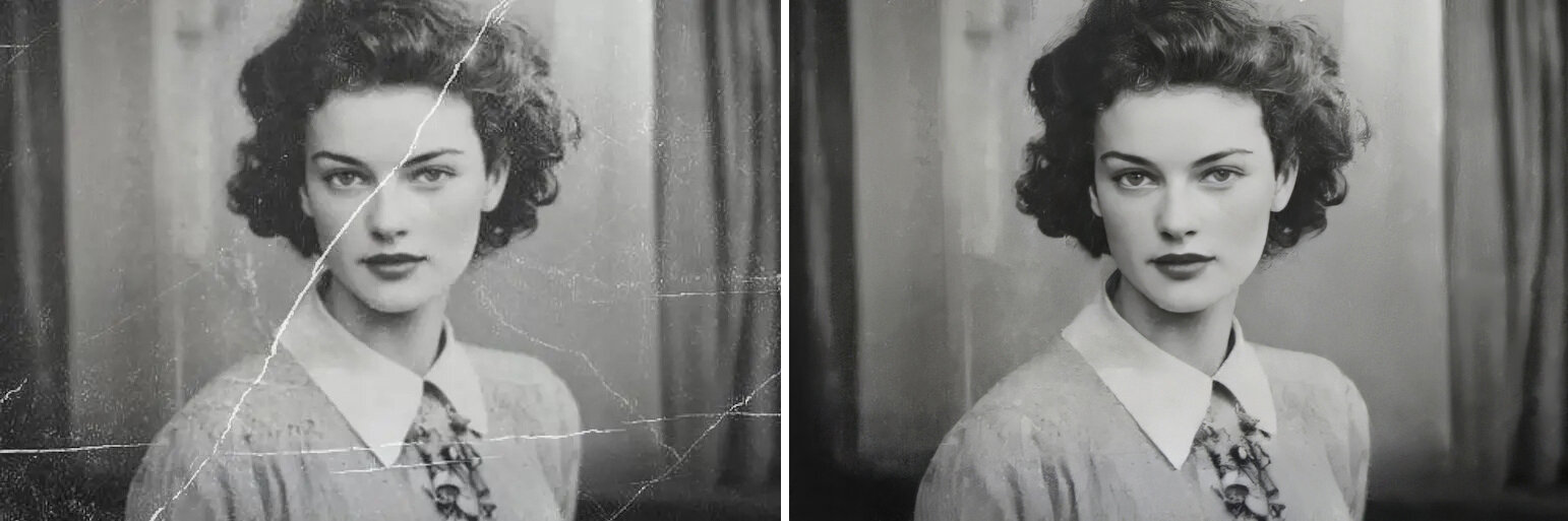 Family and historical photo restoration and colorization.