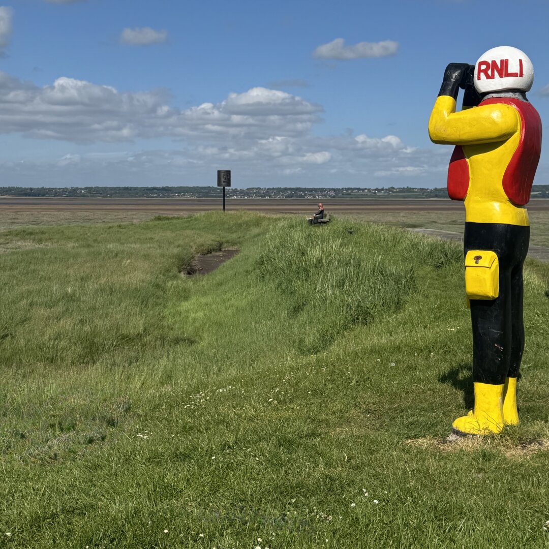 Flint castle. Took me a few minutes to realise this wasn’t a real RNLI guy.