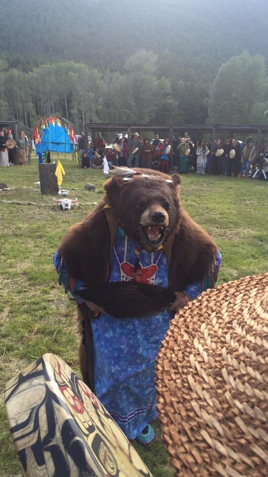 Grandmother Malihatqua, Bear Clan.  In her Bear Dancing Regalia