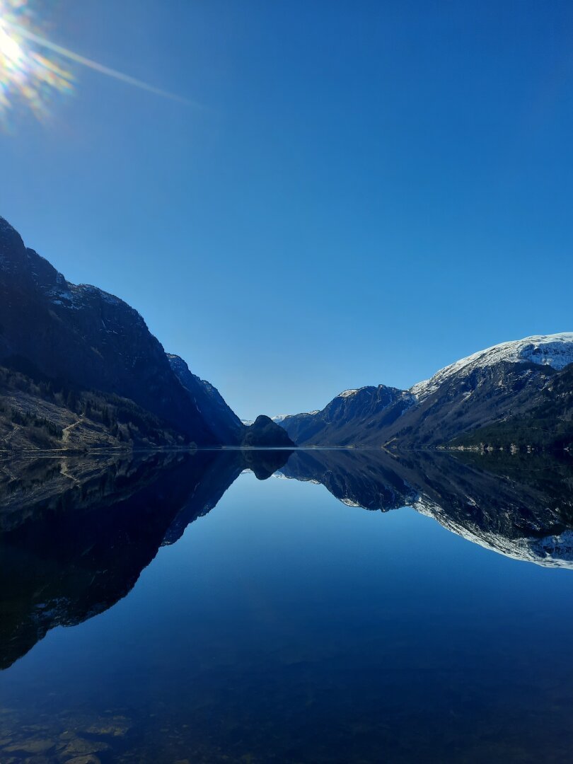 Hardangerfjord, Norway. April 2022