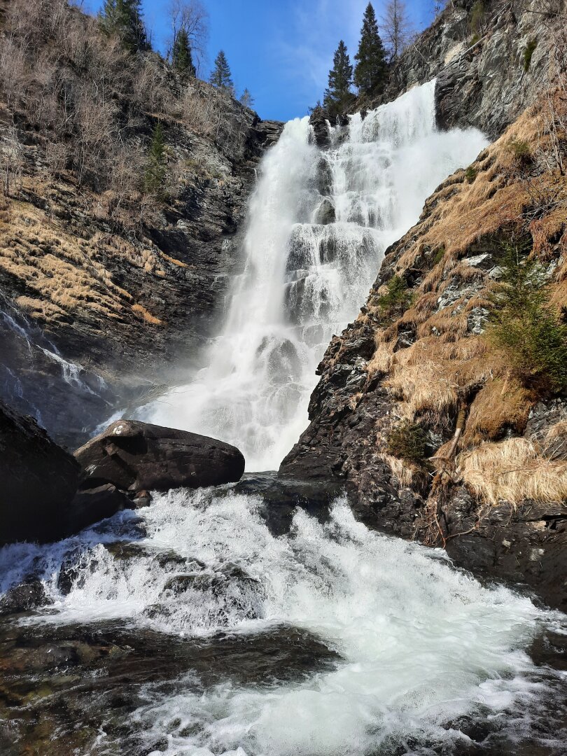 Ørdalsfossen, Hardangerfjord, Norway. April 2022