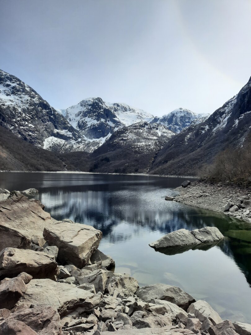 Bondhusvatnet, Hardanger, Norway. April 2022