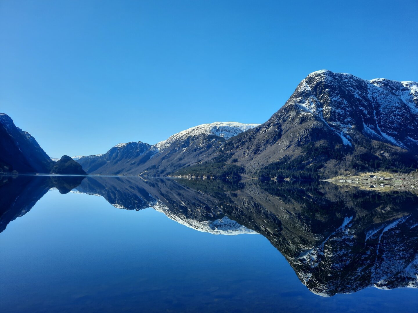 Hardangerfjord, Norway. April 2022