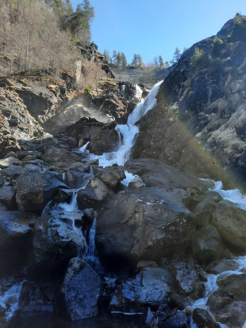 Låtefossen, Hardanger, Norway. April 2022