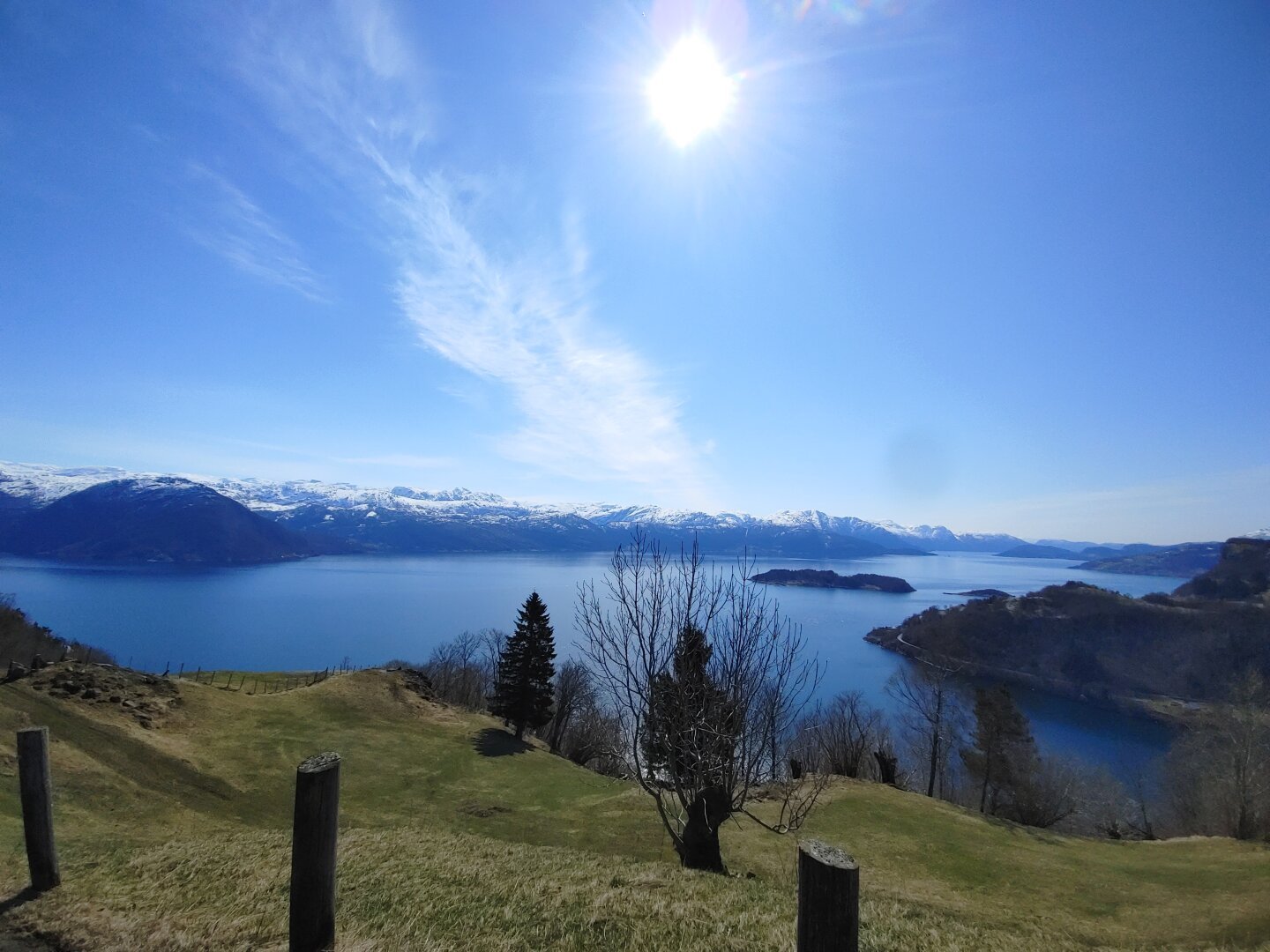 Hardangerfjord, Norway. April 2022