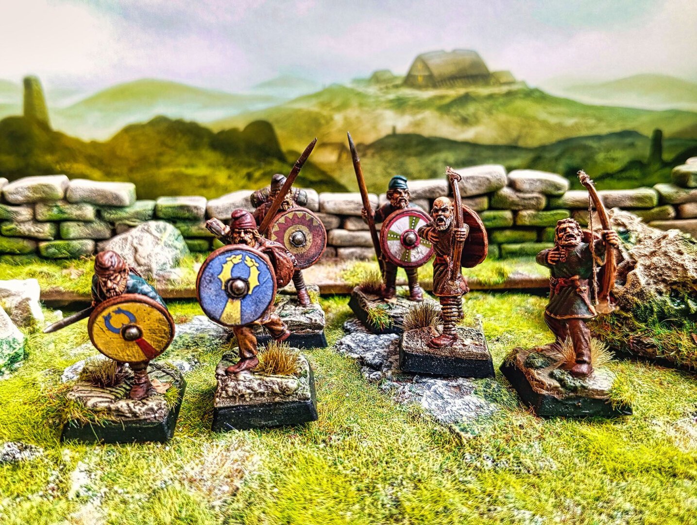 Painted Gripping Beast 28mm plastic saxons.