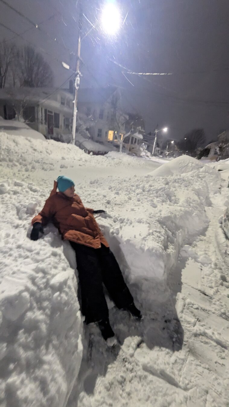 Our street hasn't been plowed yet, but at least our driveway and sidewalk are clear.
It's our first blizzard and so far it's just a lot of work.
#ProvidenceRI #RhodeIsland #Blizzard2026 #Snow