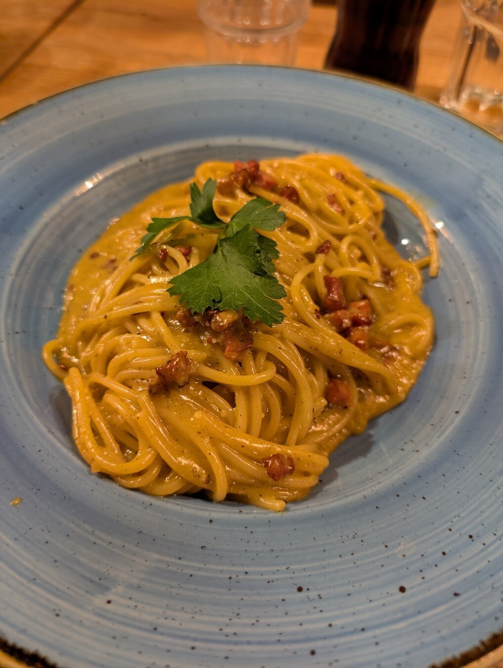 Spaghetti alla carbonara.