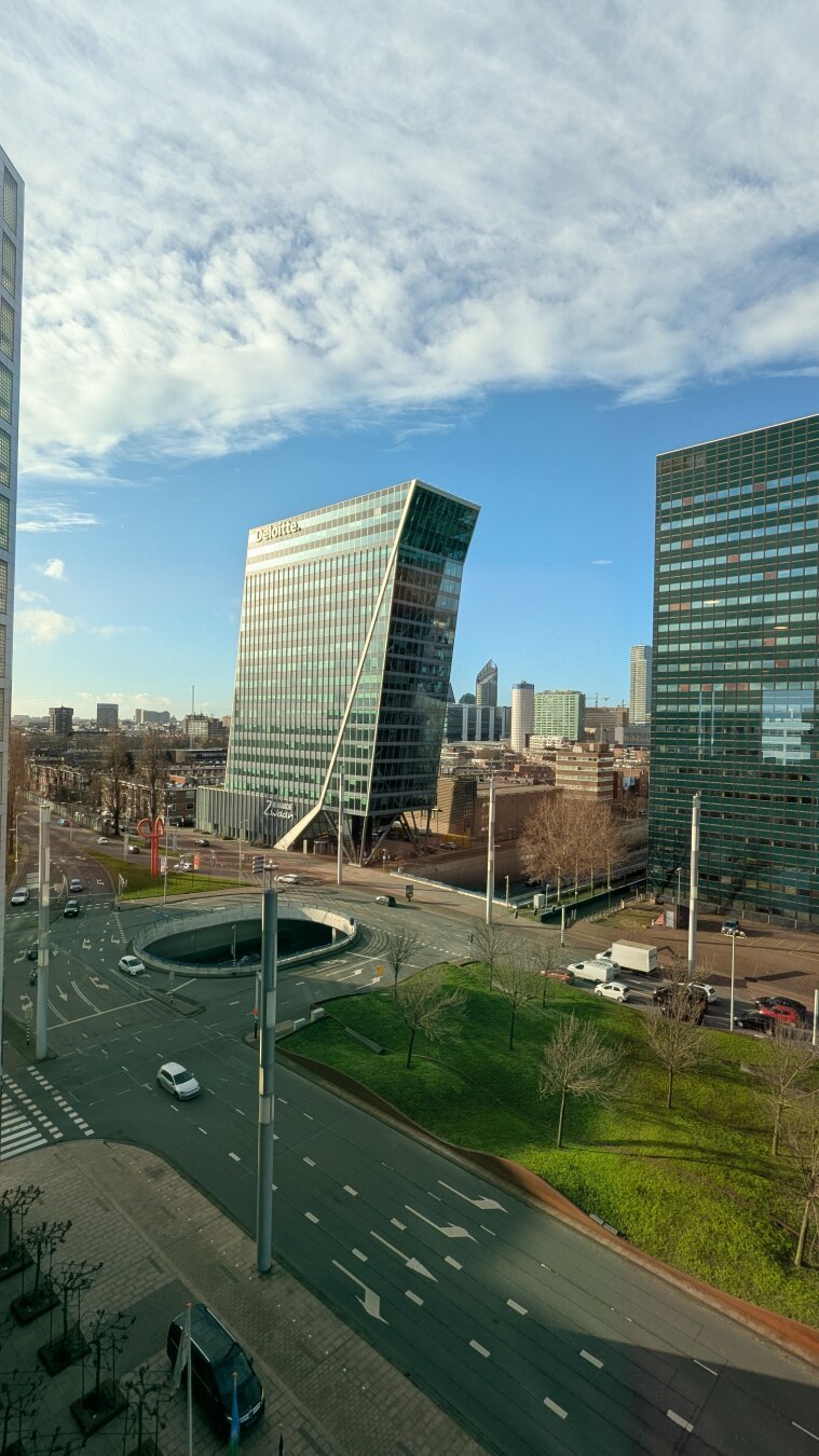 Big buildings and a blue sky