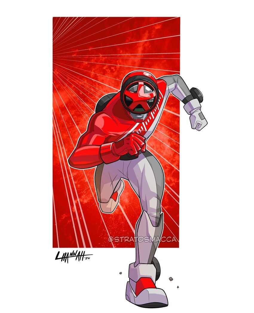 Drawing of Boon Red from Boonboomger.