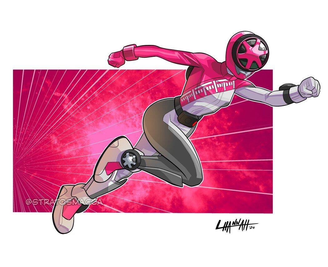 Drawing of Boon Pink from Boonboomger.