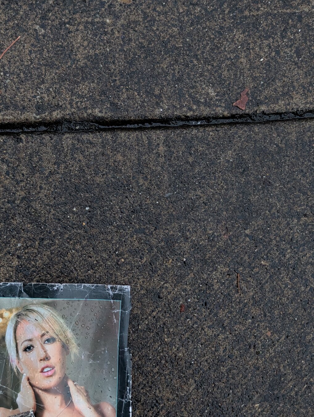 Magazine picture of a woman on the ground