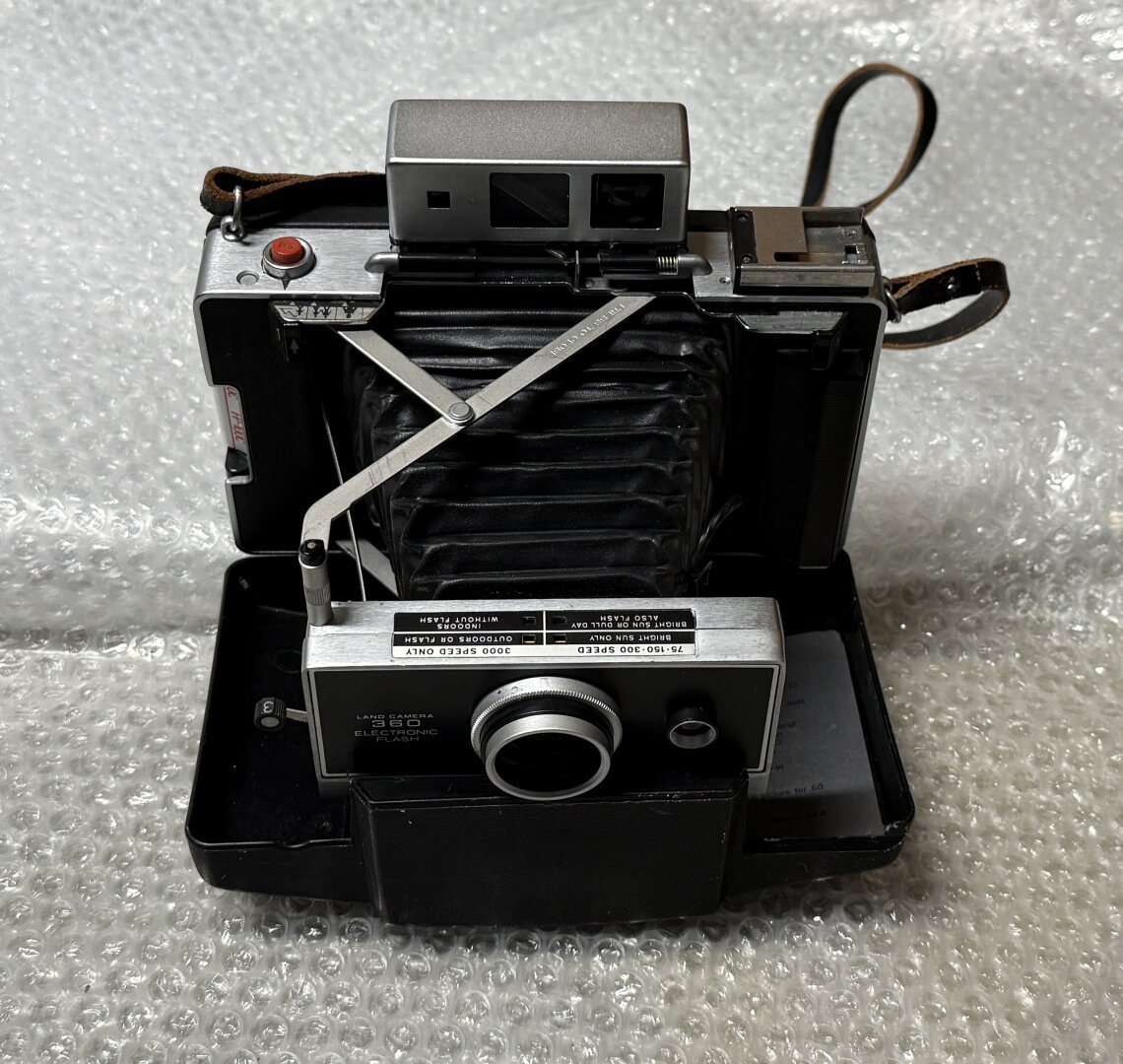 Folding Polaroid camera from the 1960s