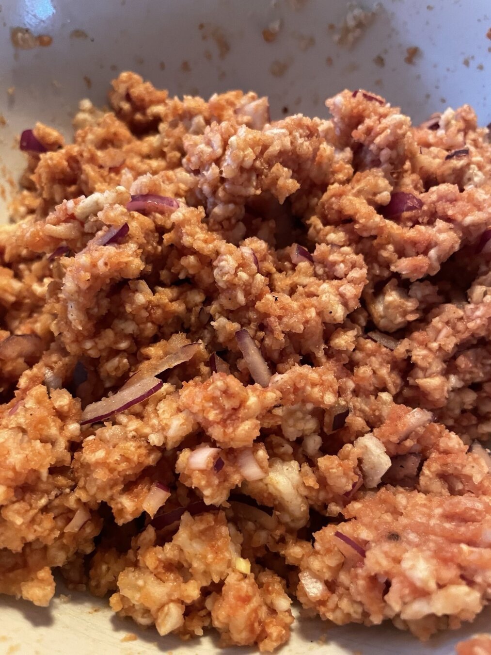 Veganes Mett in einer Schüssel