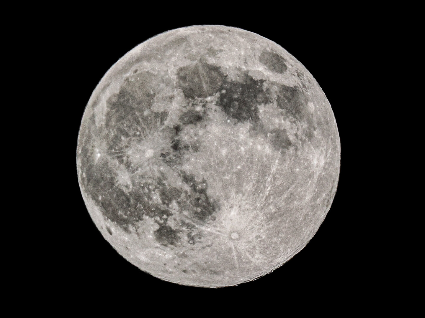Detailed photo of full moon.
