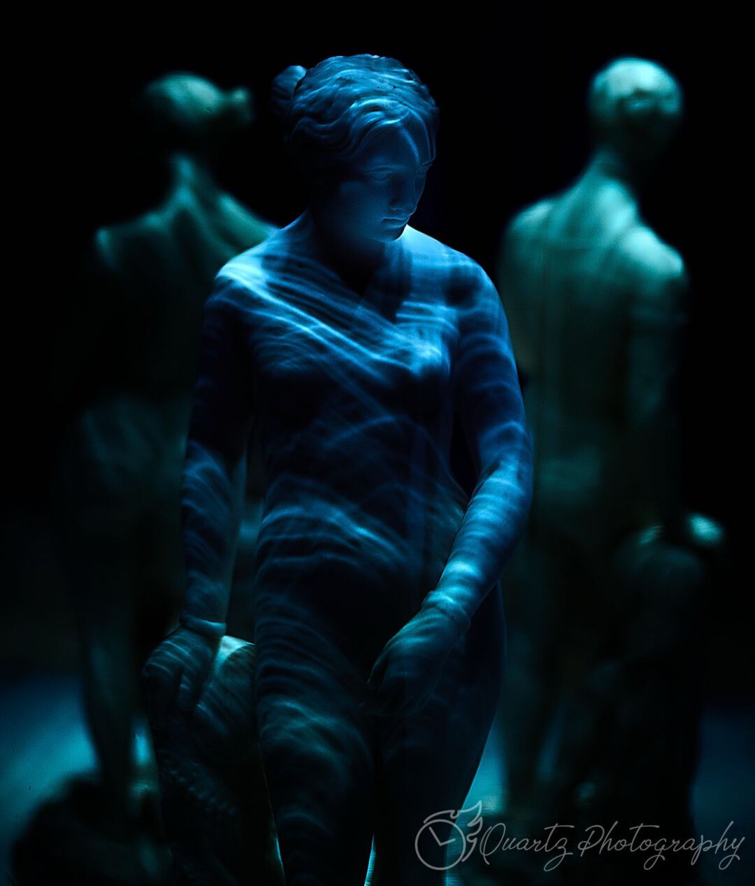 Small statues in the Timken Museum of Art in San Diego, California.