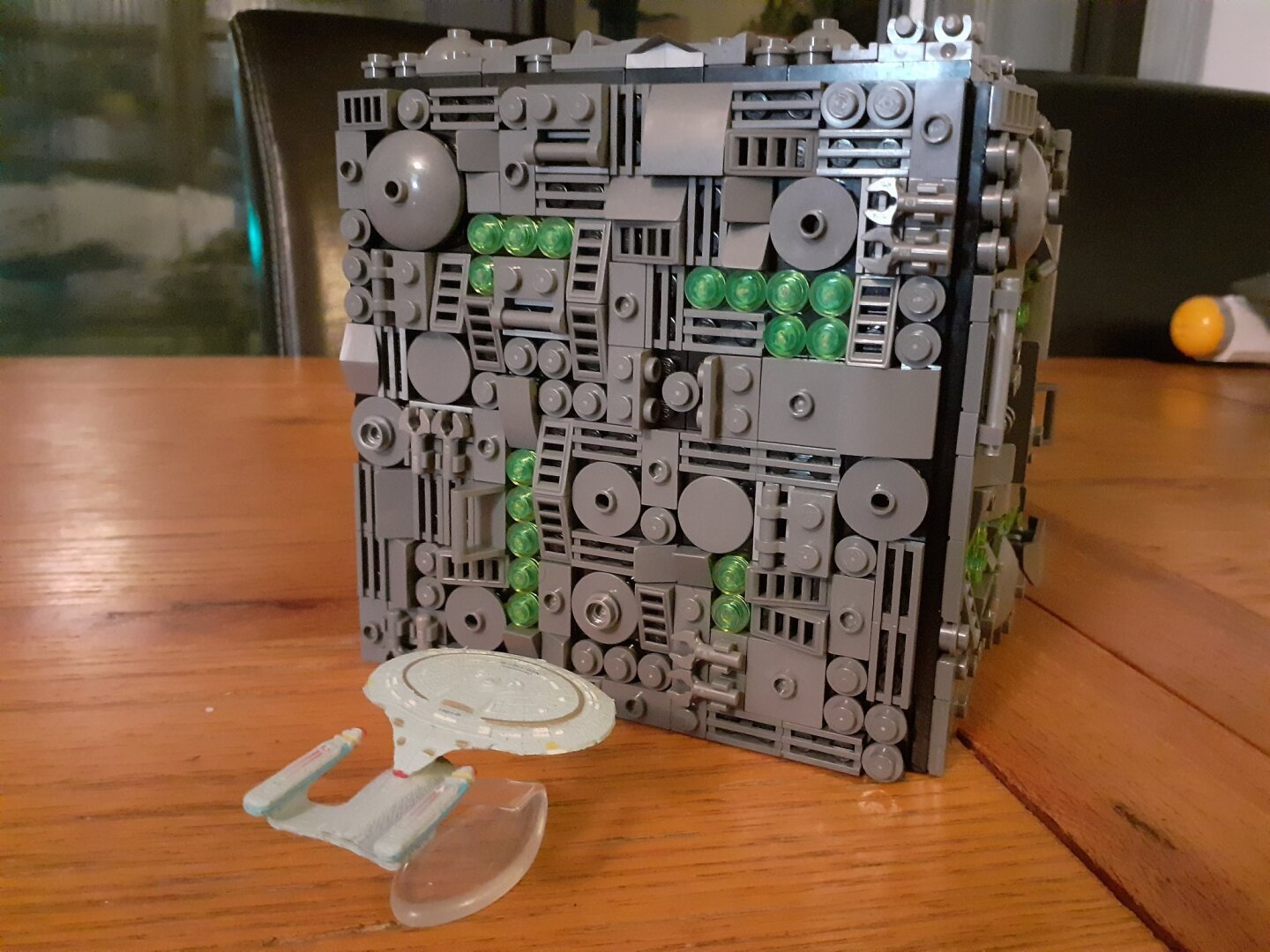 A Borg Cube built from LEGO