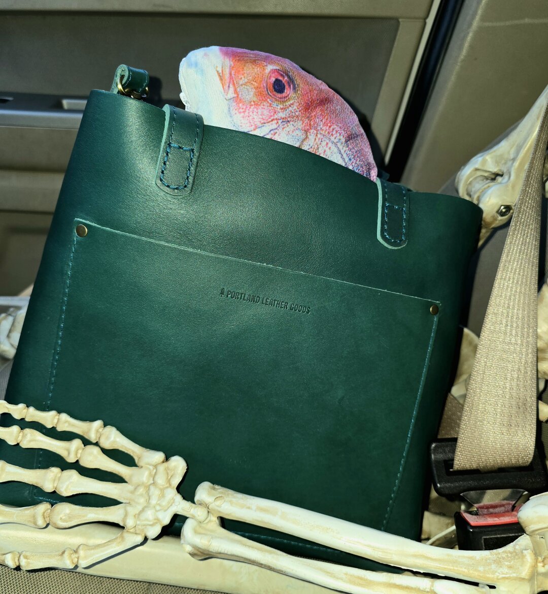 Portland Leather Goods medium crossbody bag in the color Caribbean