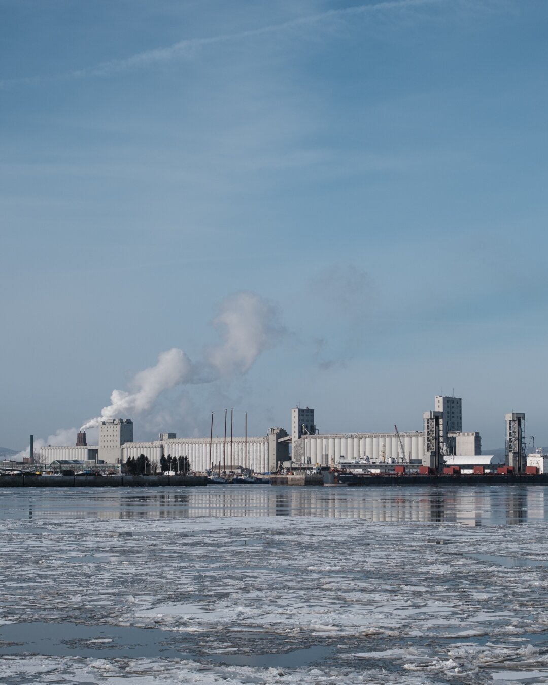 Silos in Quebec City's port.