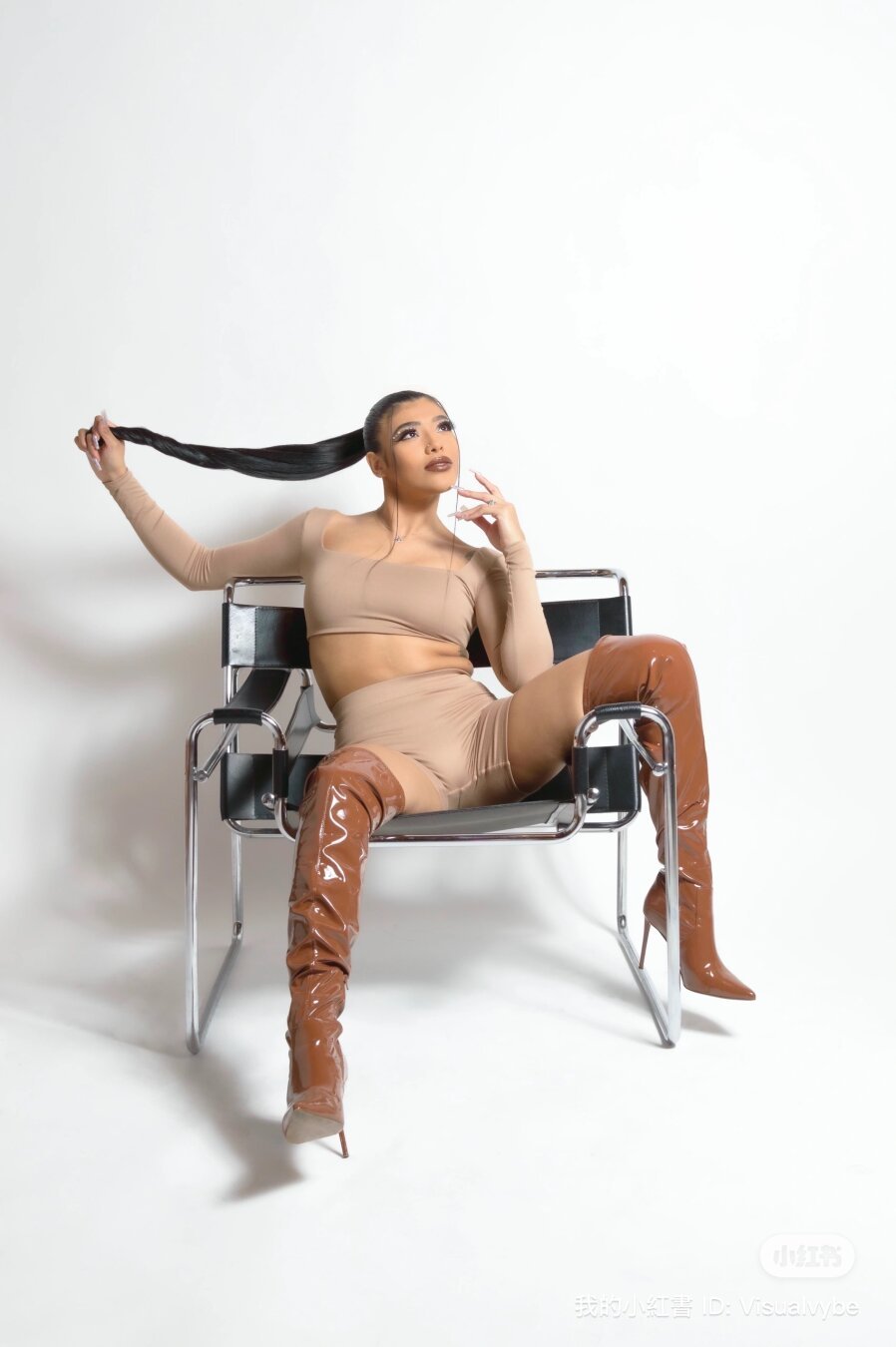 Studio shoot of model