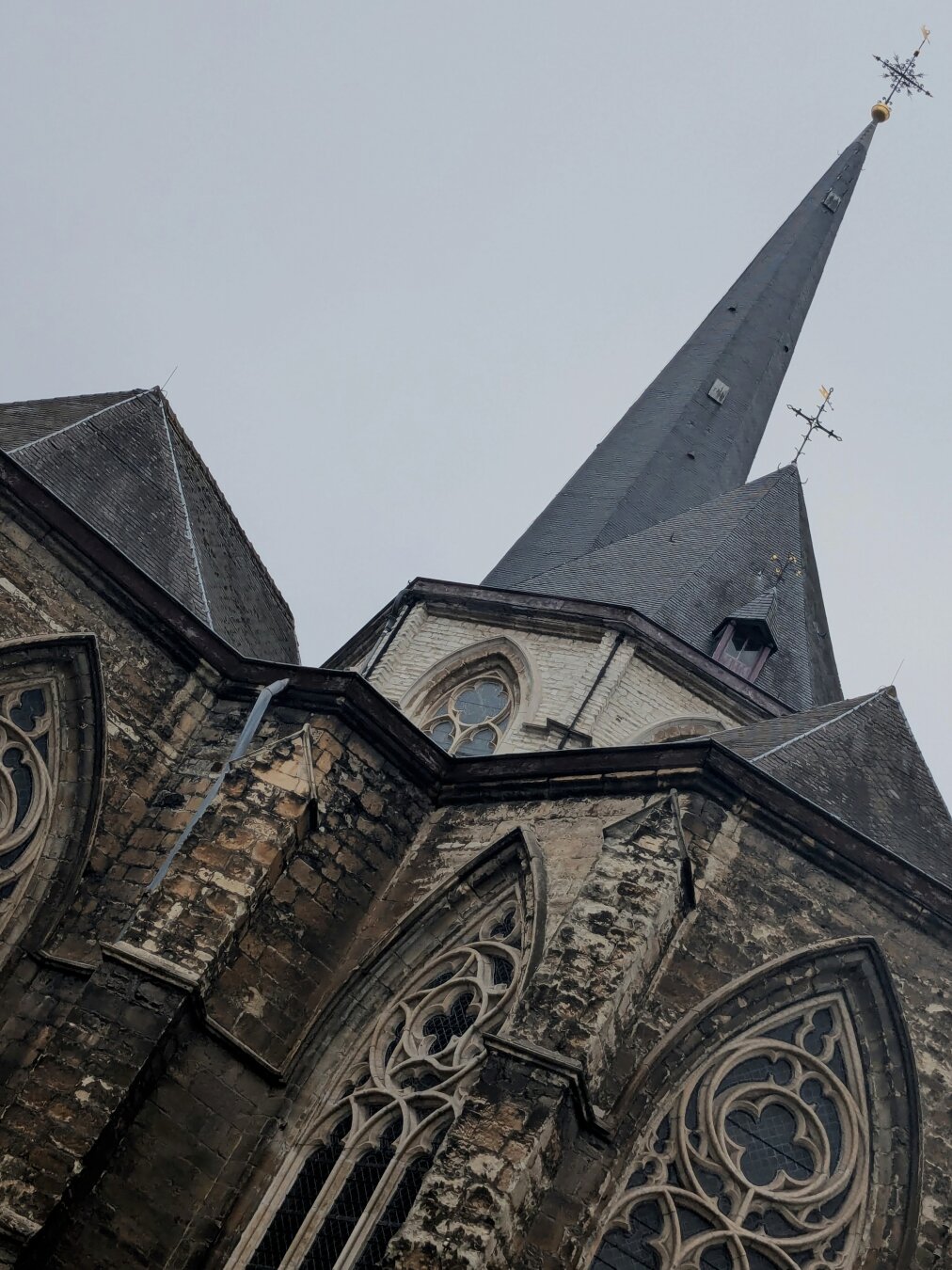 Bell tower and upper body of medieval gothic church
