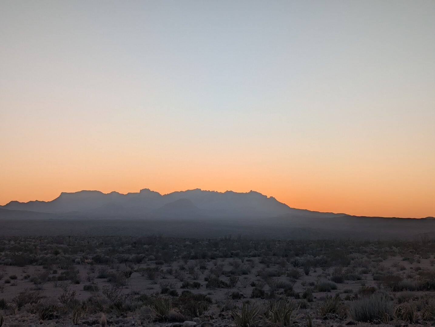 Sunset over the chisos mountains