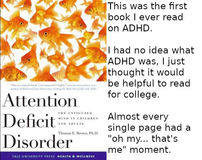 Thomas E Brown, attention deficit disorder. The first book on ADHD I ever read and the reason I'm here today... on pixelfed as ADHD Dublin, it didn't save my life or anything