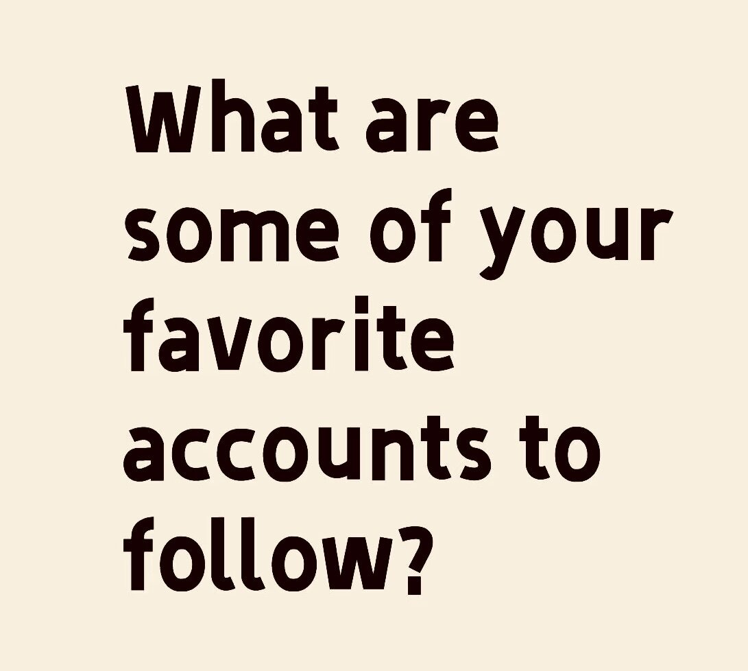 A text post encouraging users to discuss their favorite accounts to follow