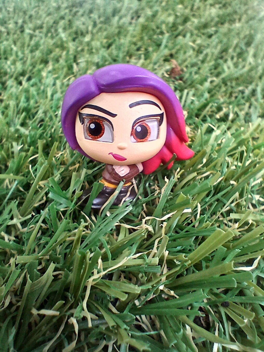 Sabine in bomber jacket.